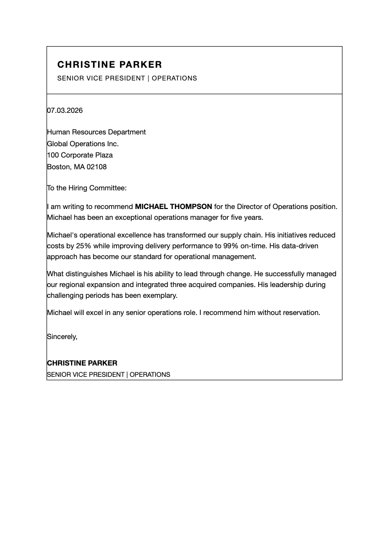 Crisp white recommendation